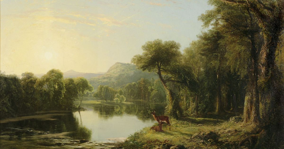 Landscape with Deer